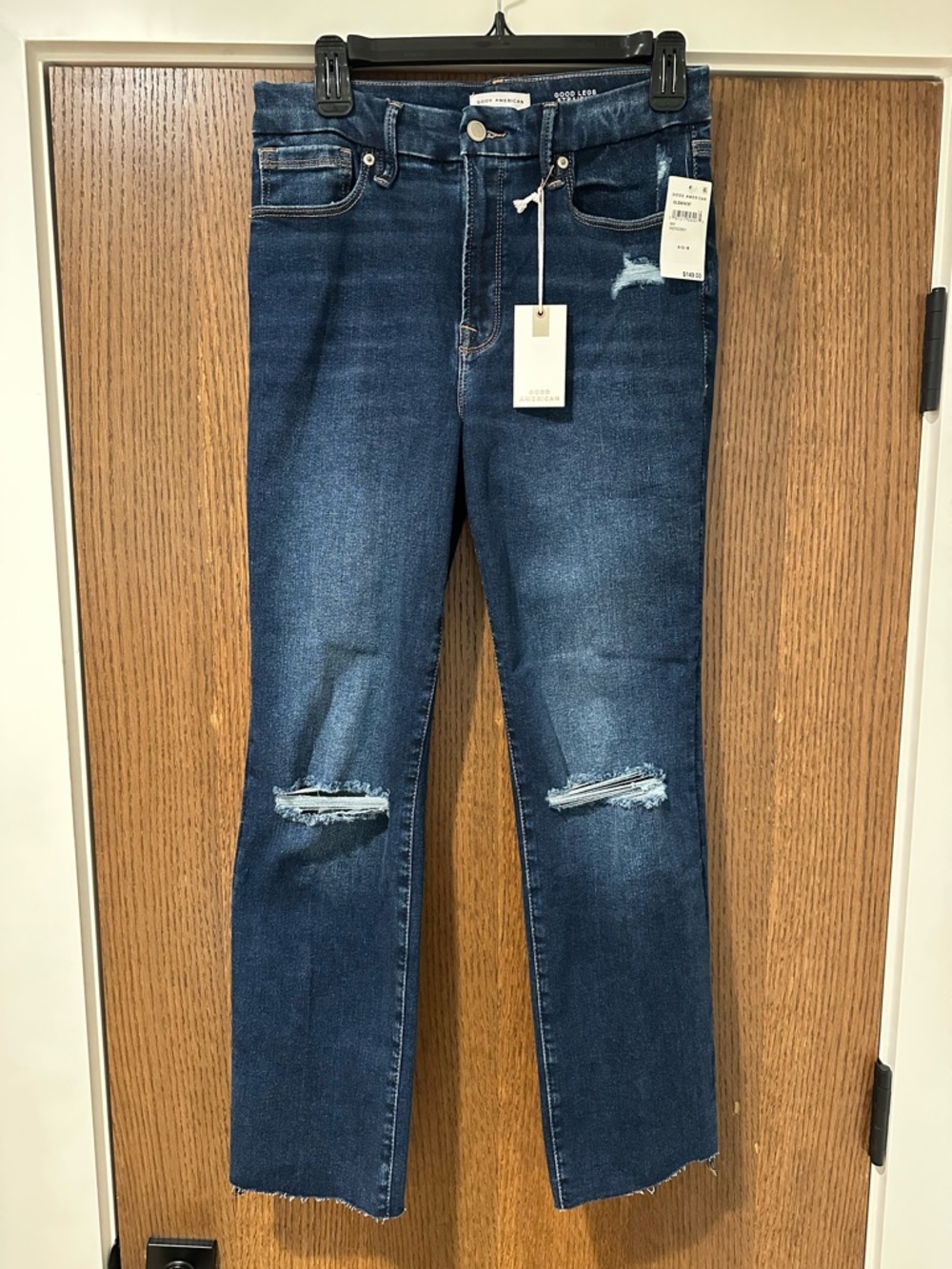 Good American Good Legs Straight Always Fits 6-12 Indigo